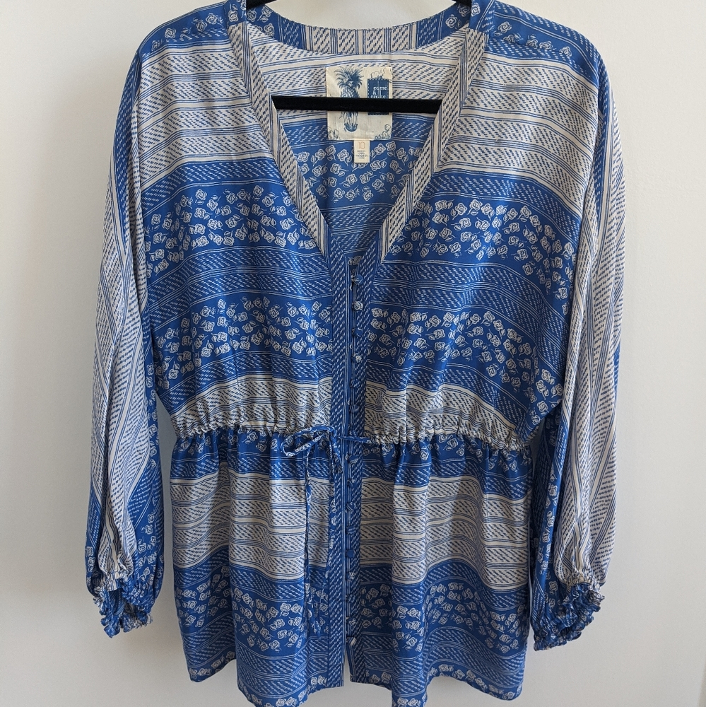 Anthropologie Esme & Esyllte silk blouse, 10